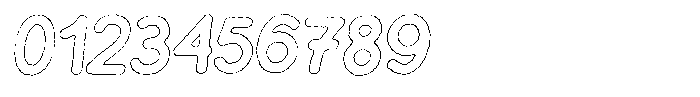 Flamingo Sunset Eroded Outline Italic Font OTHER CHARS