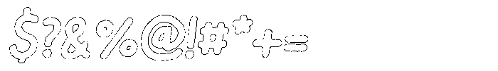 Flamingo Sunset Eroded Outline Italic Font OTHER CHARS
