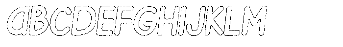 Flamingo Sunset Eroded Outline Italic Font UPPERCASE
