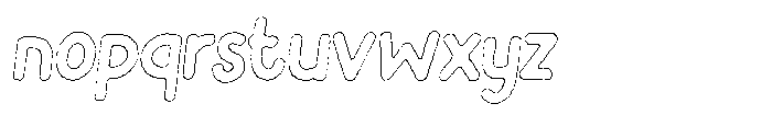 Flamingo Sunset Eroded Outline Italic Font LOWERCASE