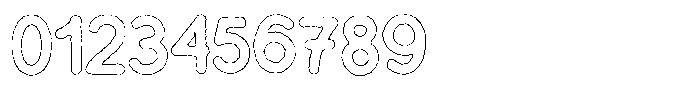 Flamingo Sunset Eroded Outline Font OTHER CHARS