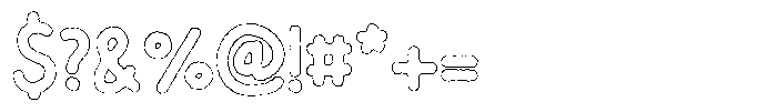 Flamingo Sunset Eroded Outline Font OTHER CHARS