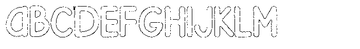 Flamingo Sunset Eroded Outline Font UPPERCASE