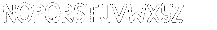 Flamingo Sunset Eroded Outline Font UPPERCASE