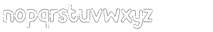 Flamingo Sunset Eroded Outline Font LOWERCASE