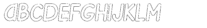 Flamingo Sunset Grit Outline Italic Font UPPERCASE
