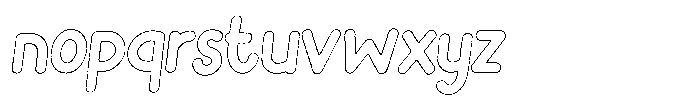Flamingo Sunset Grit Outline Italic Font LOWERCASE