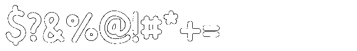 Flamingo Sunset Grit Outline Font OTHER CHARS