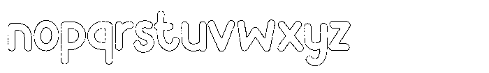 Flamingo Sunset Grit Outline Font LOWERCASE