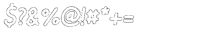 Flamingo Sunset Ink Outline Italic Font OTHER CHARS