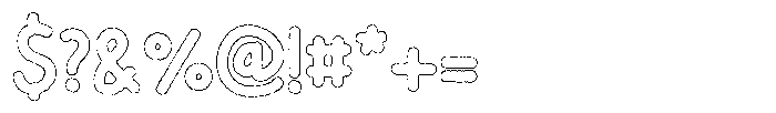 Flamingo Sunset Ink Outline Font OTHER CHARS