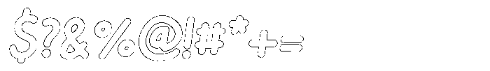 Flamingo Sunset Outline Italic Font OTHER CHARS