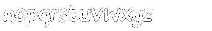 Flamingo Sunset Outline Italic Font LOWERCASE