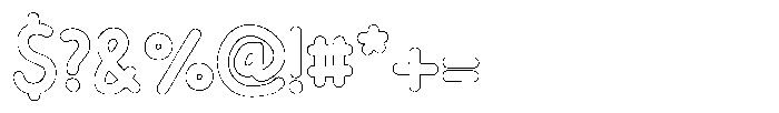 Flamingo Sunset Outline Font OTHER CHARS