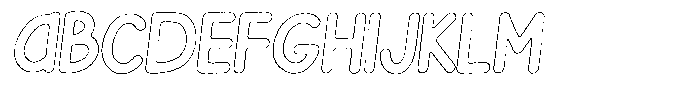 Flamingo Sunset Rough Outline Italic Font UPPERCASE