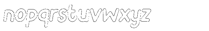 Flamingo Sunset Rough Outline Italic Font LOWERCASE