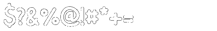 Flamingo Sunset Rough Outline Font OTHER CHARS