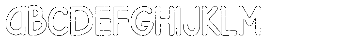 Flamingo Sunset Rough Outline Font UPPERCASE