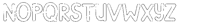 Flamingo Sunset Rough Outline Font UPPERCASE