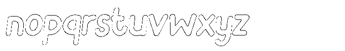 Flamingo Sunset Rust Outline Italic Font LOWERCASE