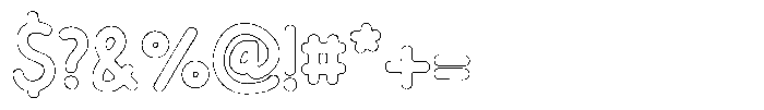 Flamingo Sunset Rust Outline Font OTHER CHARS