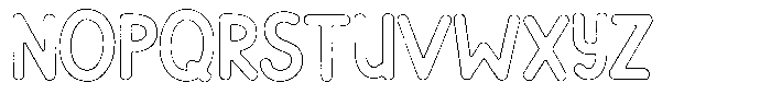 Flamingo Sunset Rust Outline Font UPPERCASE