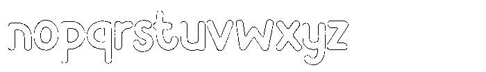 Flamingo Sunset Rust Outline Font LOWERCASE