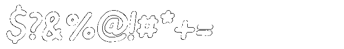 Flamingo Sunset Scratch Outline Italic Font OTHER CHARS