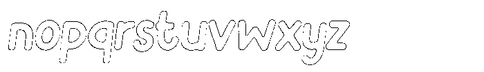 Flamingo Sunset Scratch Outline Italic Font LOWERCASE