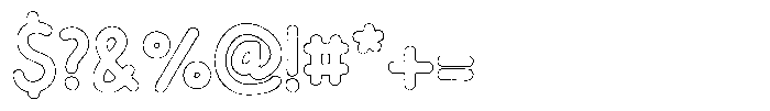 Flamingo Sunset Worn Outline Font OTHER CHARS