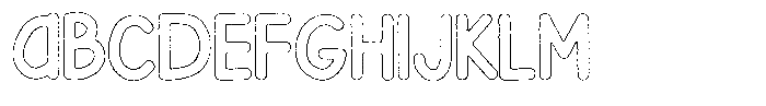 Flamingo Sunset Worn Outline Font UPPERCASE