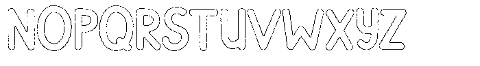 Flamingo Sunset Worn Outline Font UPPERCASE
