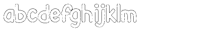 Flamingo Sunset Worn Outline FONT