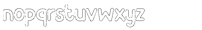 Flamingo Sunset Worn Outline Font LOWERCASE