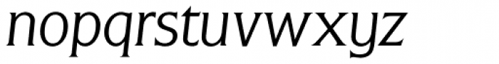 Flange BQ Light Italic Font LOWERCASE