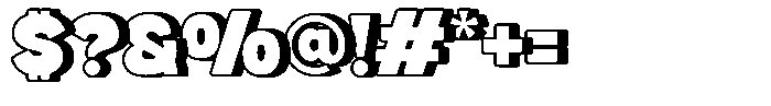 Flanky 3 D Extrude Font OTHER CHARS