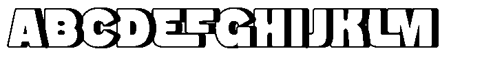 Flanky 3 D Extrude Font UPPERCASE