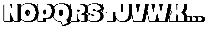 Flanky 3 D Extrude Font UPPERCASE