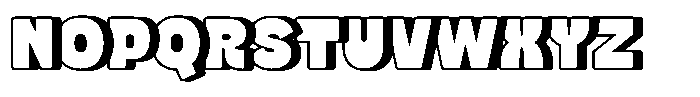 Flanky 3 D Extrude Font LOWERCASE