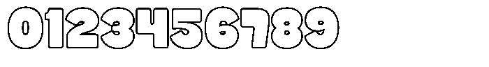 Flanky Outline Font OTHER CHARS