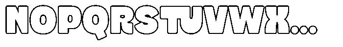 Flanky Outline Font UPPERCASE