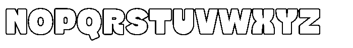Flanky Outline Font LOWERCASE