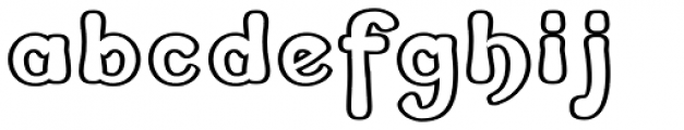 Flapper Outline Font LOWERCASE