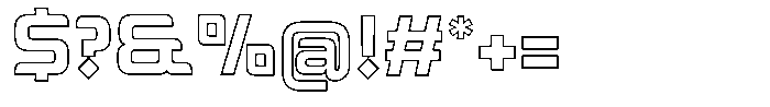 Flarex Outline Font OTHER CHARS