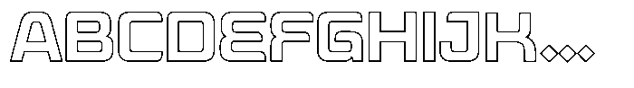 Flarex Outline Font UPPERCASE