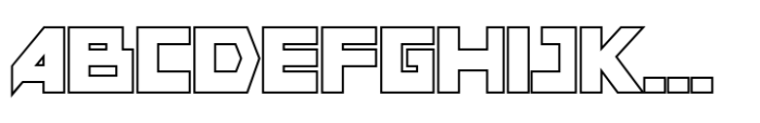 Flasty Outline Font UPPERCASE