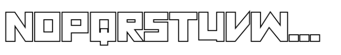Flasty Outline Font UPPERCASE