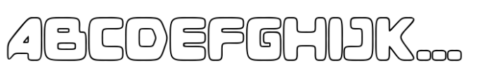 Flasty Rounded Outline Font UPPERCASE