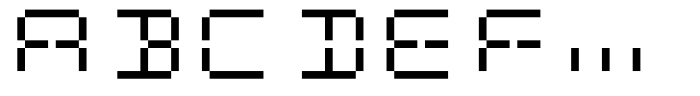 Flat10 Segments Fourteen Font UPPERCASE