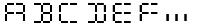 Flat10 Segments Sixteen Font UPPERCASE